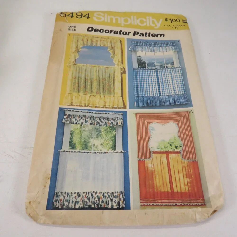 Simplicity 5494 Sewing Pattern Curtains 4 designs (complete)